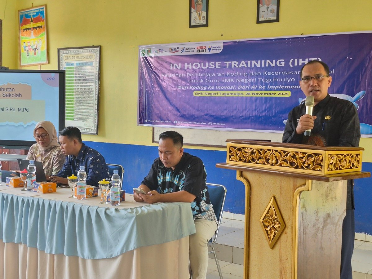 SMK Negeri Tugumulyo Gelar IHT Koding dan Kecerdasan Artificial Intelligence (KKA) Mengajar dengan Hati Belajar dengan Makna
